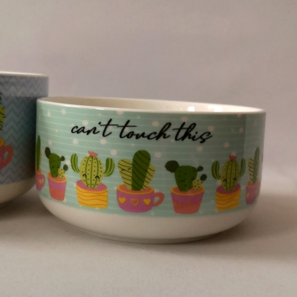 Set of Two Cactus Planters, Fine Porcelain Made by Ciroa, Never-used Condition - Picture 3 of 6